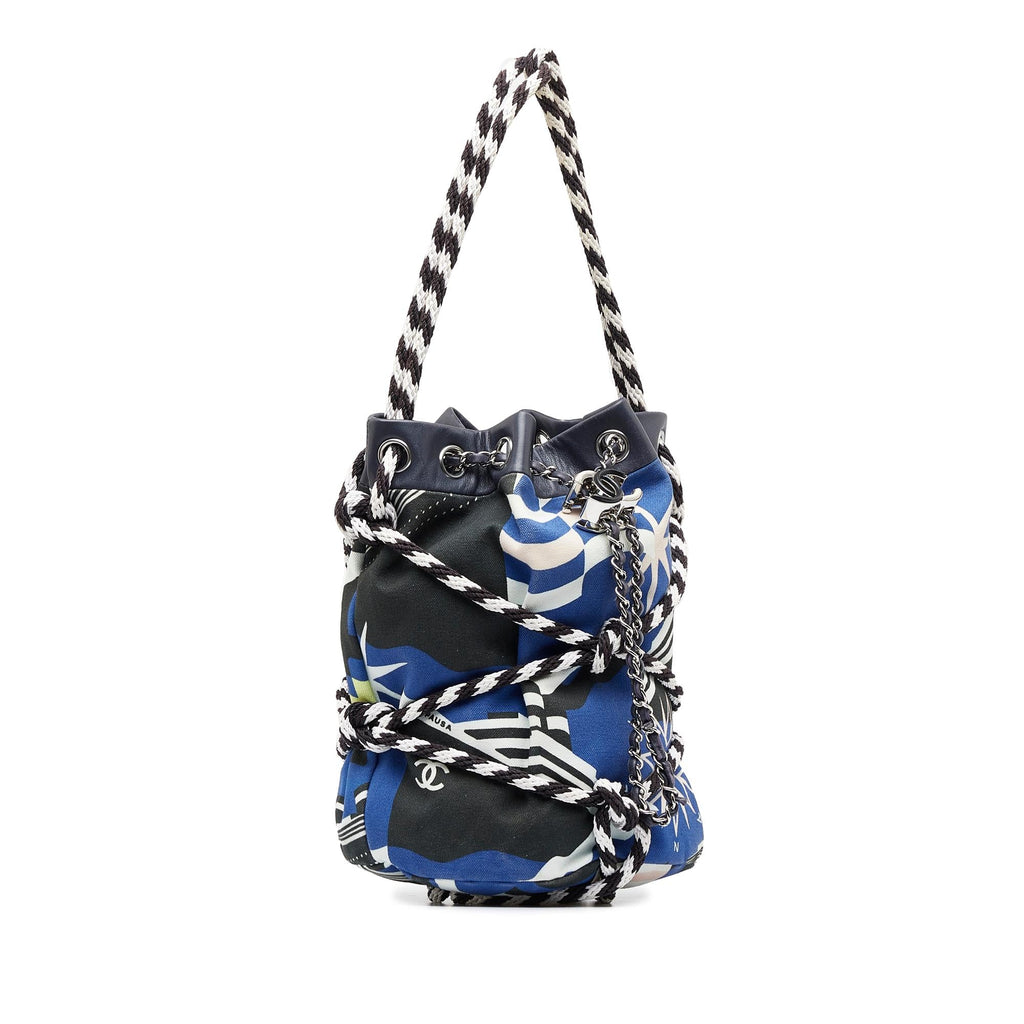 Chanel Cotton Drawstring Bag (SHG-UMw97D)