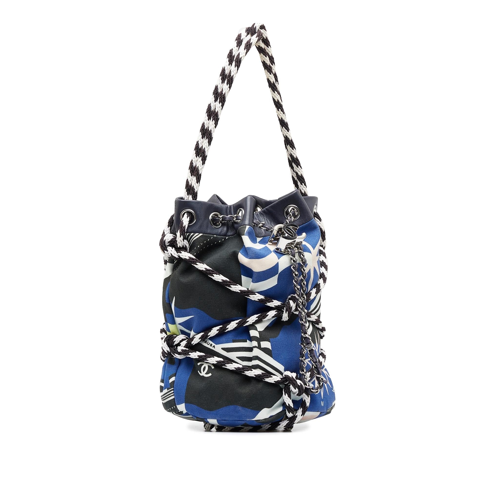 Chanel Cotton Drawstring Bag (SHG-uPFXq7)