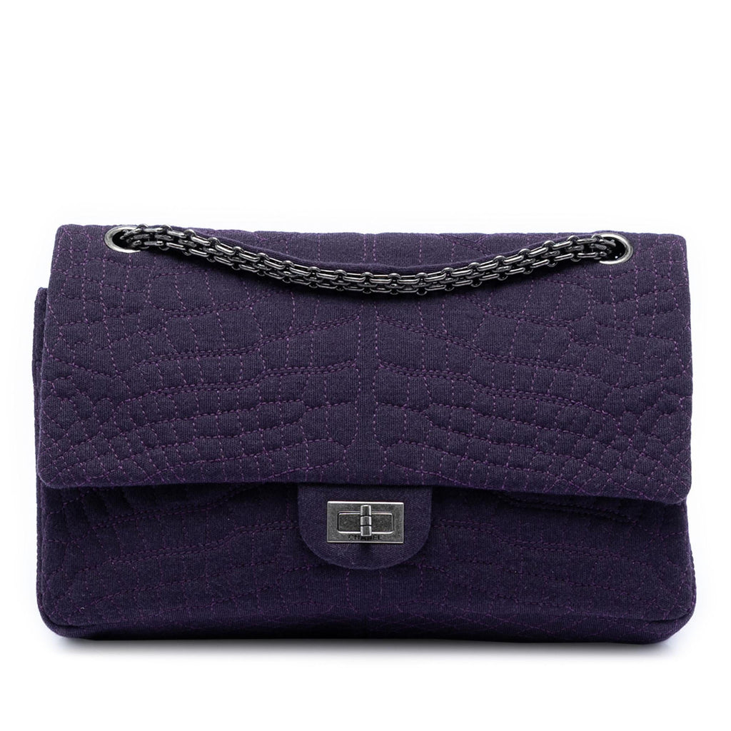 Chanel Croc Quilted Jersey Reissue 2.55 Double Flap 226