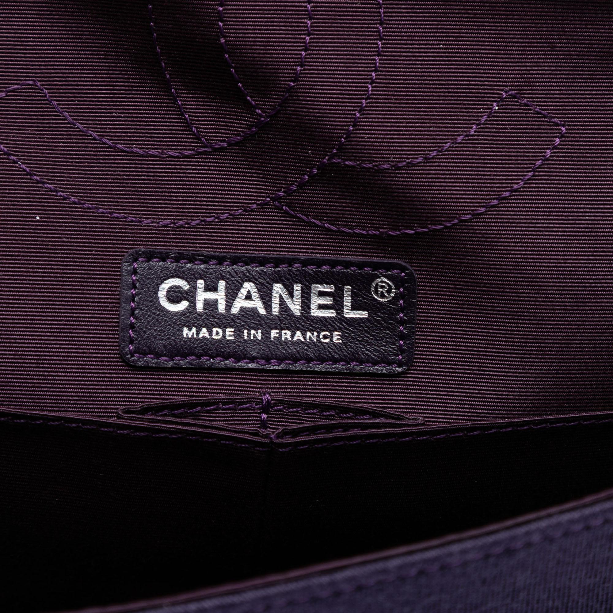 Chanel Croc Quilted Jersey Reissue 2.55 Double Flap 226