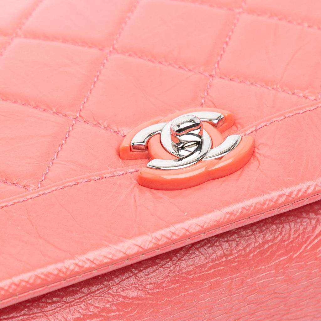 Chanel Crumpled Calfskin Bi Quilted Vintage Full Flap