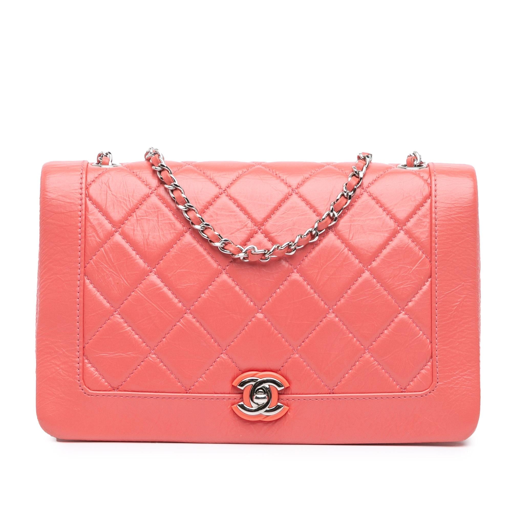 Chanel Crumpled Calfskin Bi Quilted Vintage Full Flap