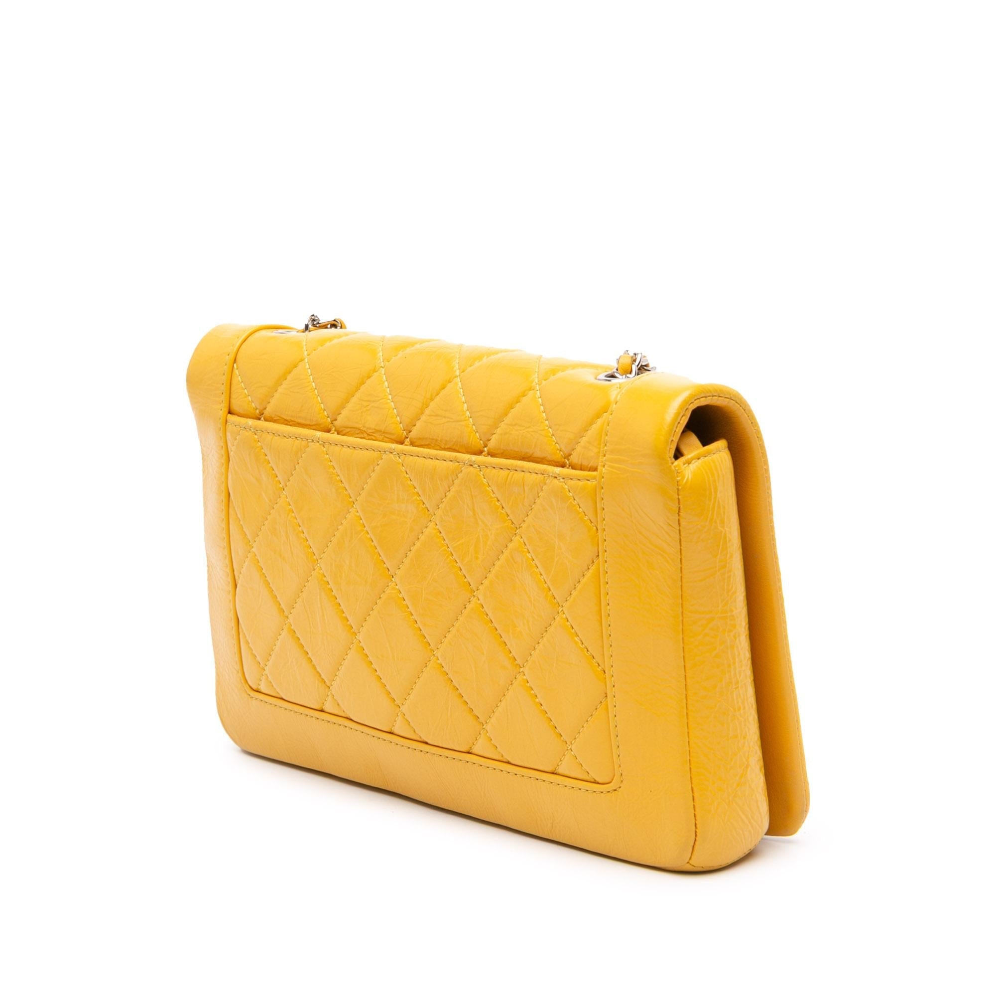 Chanel Crumpled Calfskin Bi Quilted Vintage Full Flap