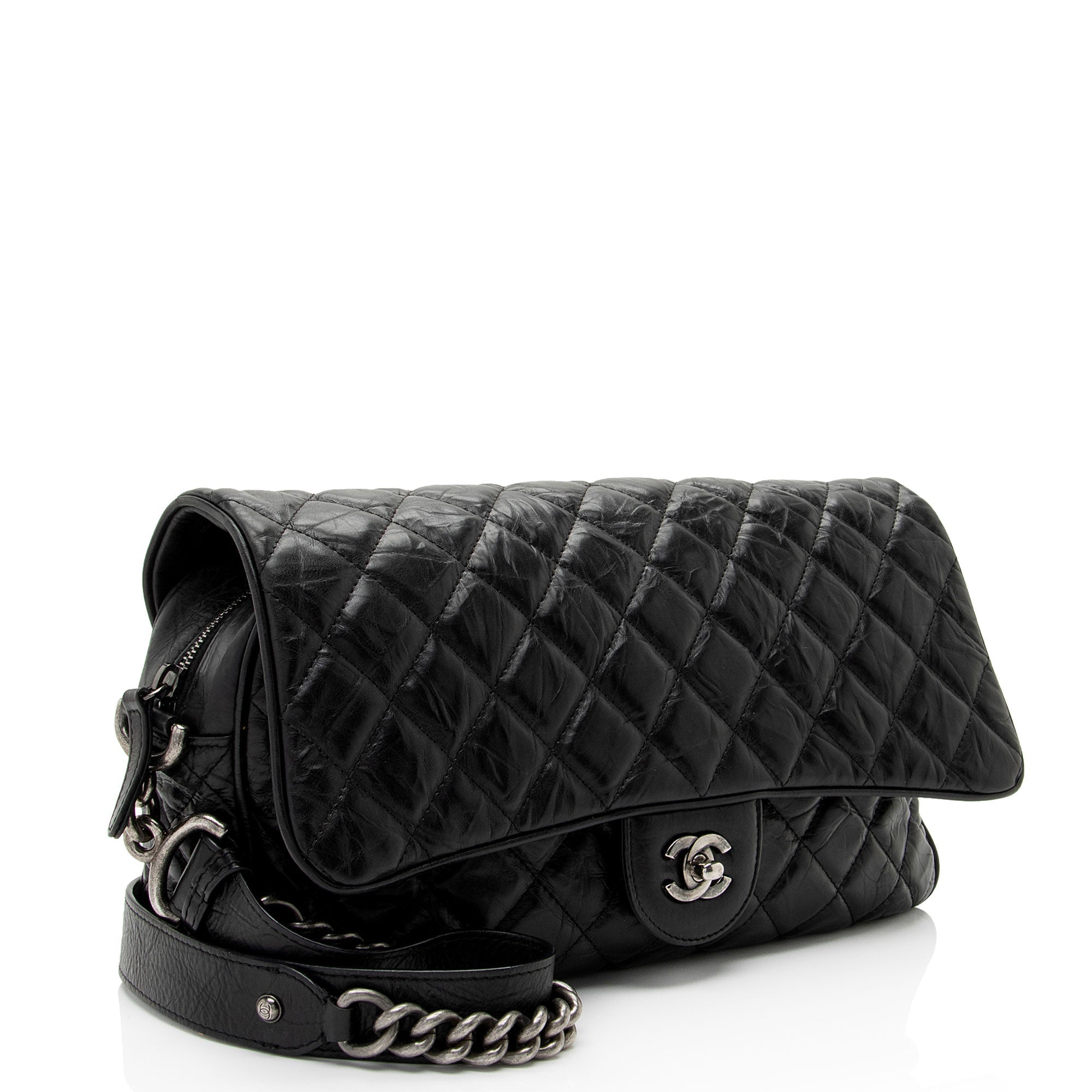 Chanel Crumpled Calfskin Casual Rock Medium Flap Bag (SHF-UREPyS)