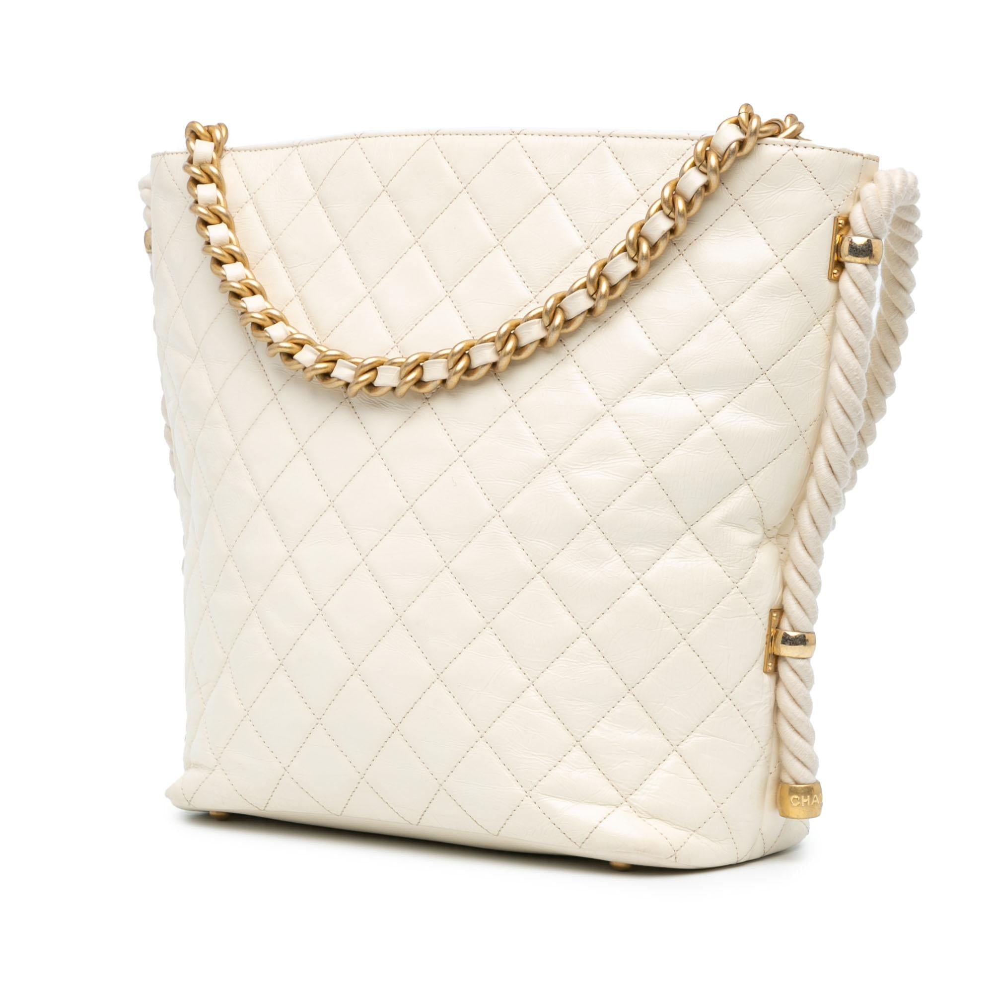 Chanel Crumpled Calfskin En Vogue Rope Satchel