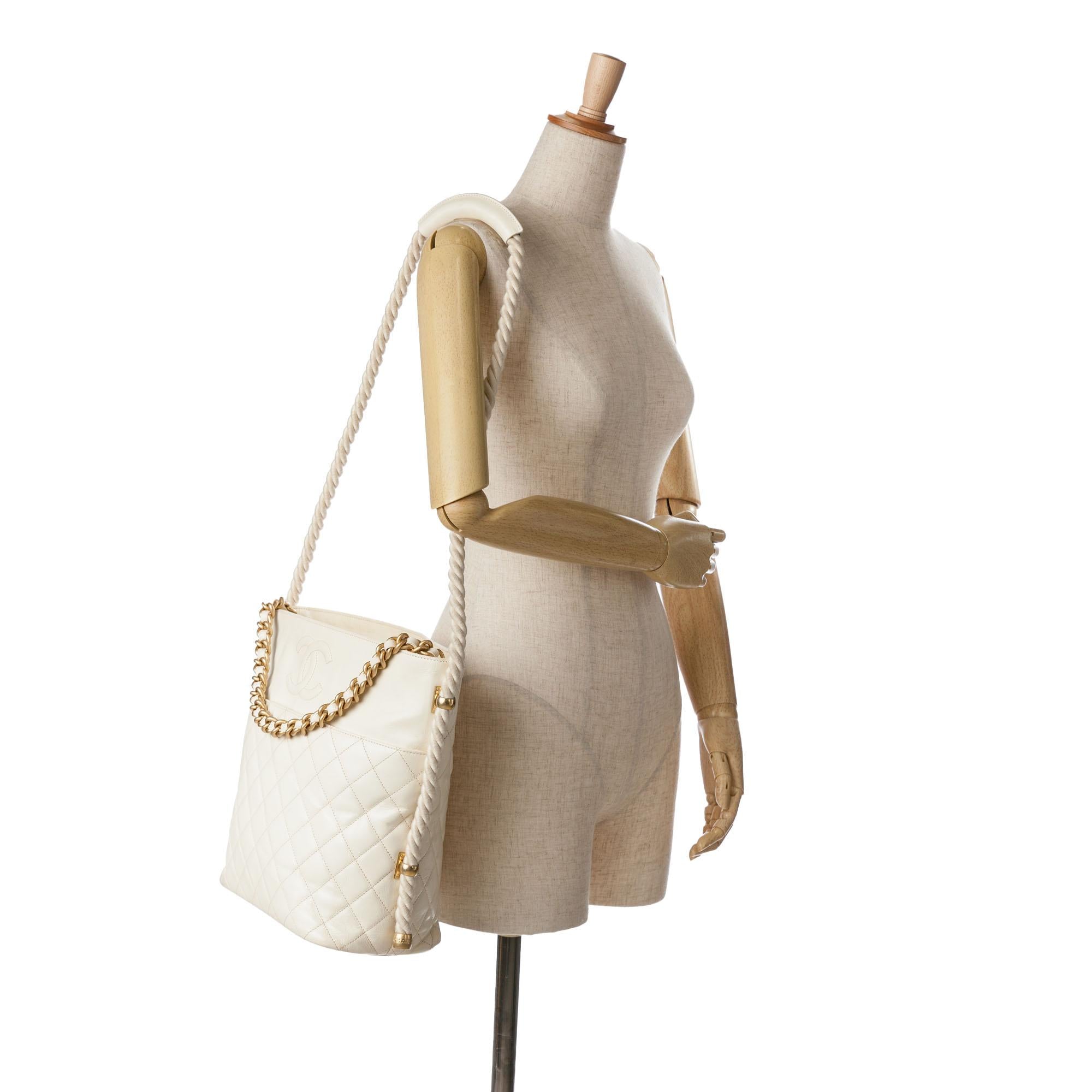 Chanel Crumpled Calfskin En Vogue Rope Satchel