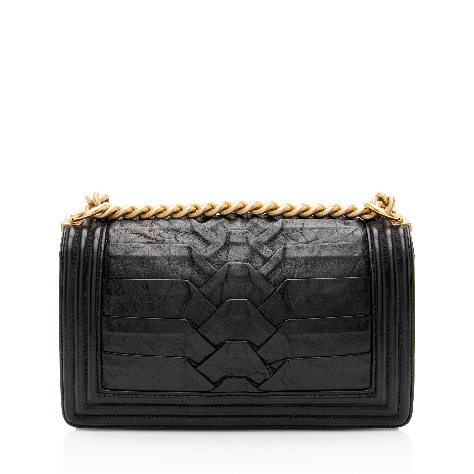 Chanel Crumpled Calfskin Old Medium Boy Bag