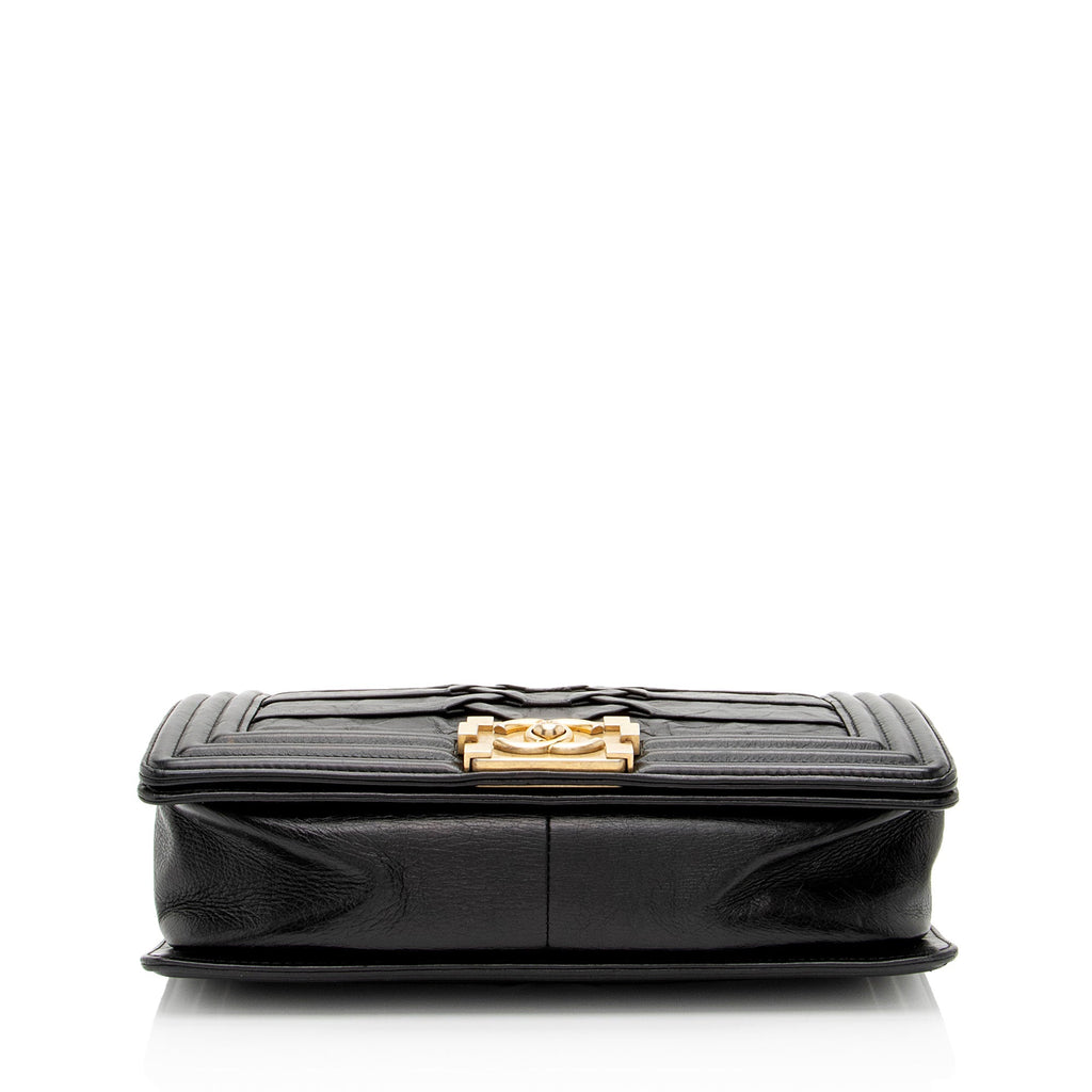 Chanel Crumpled Calfskin Old Medium Boy Bag