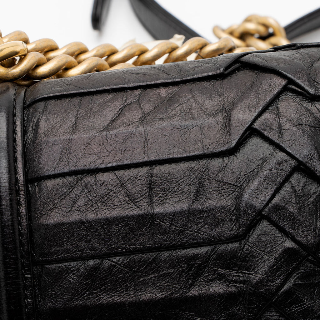 Chanel Crumpled Calfskin Old Medium Boy Bag