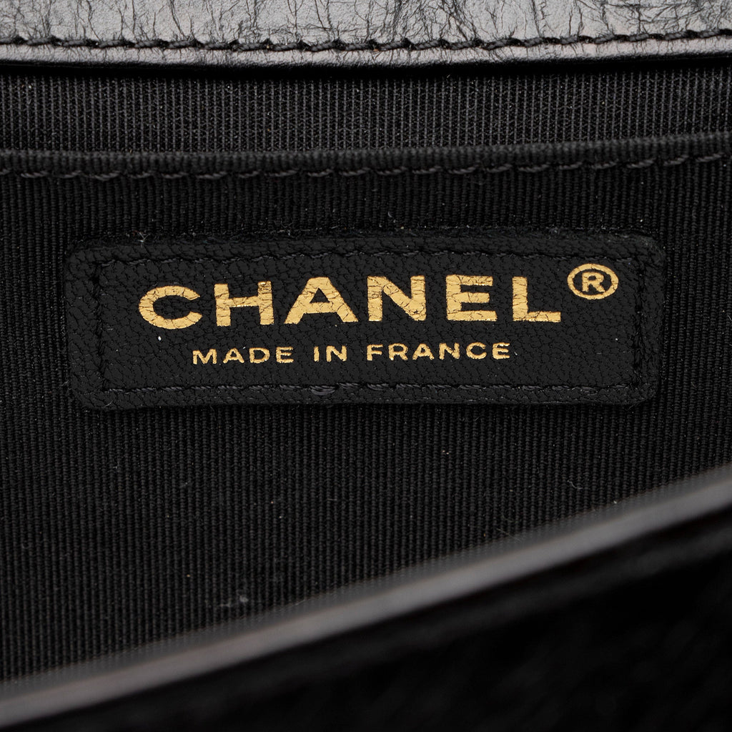 Chanel Crumpled Calfskin Old Medium Boy Bag