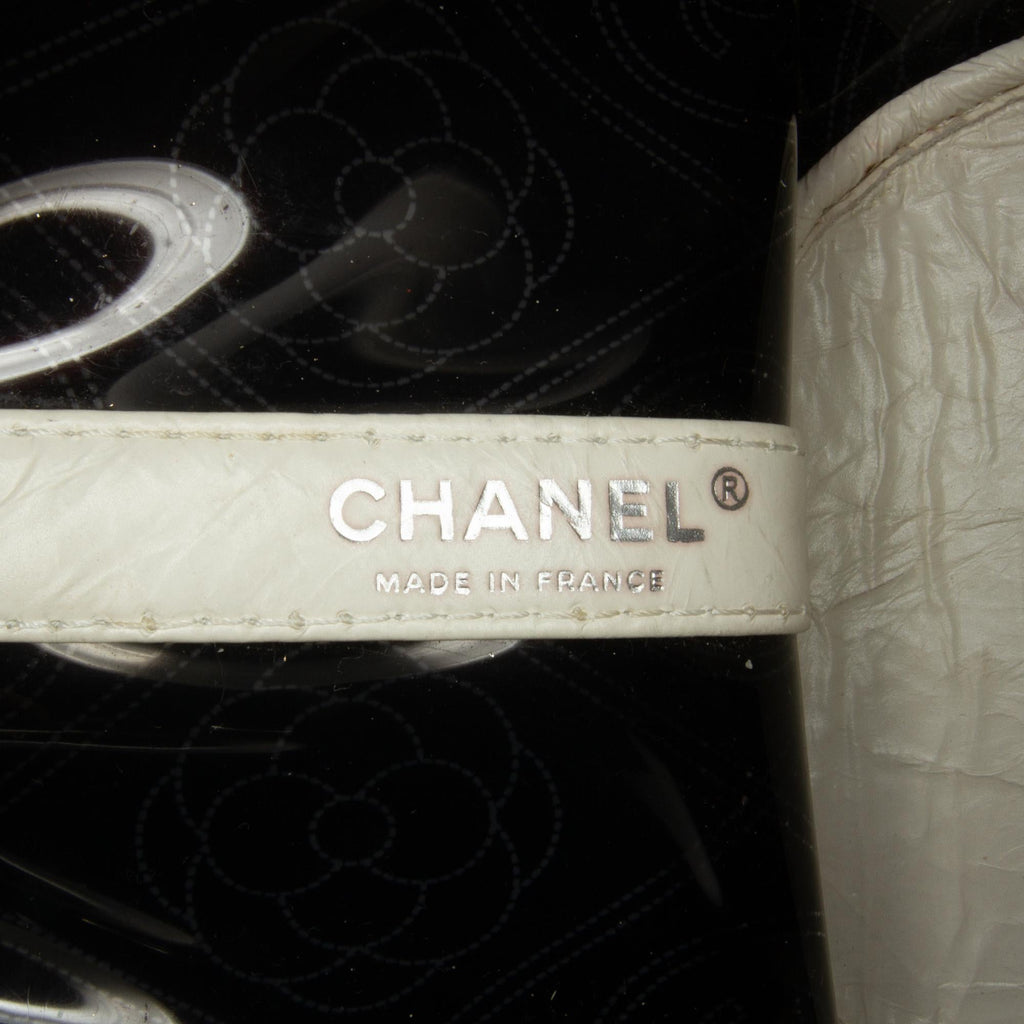 Chanel Crumpled Calfskin PVC Camellia Bucket (SHG-W4bgBM)