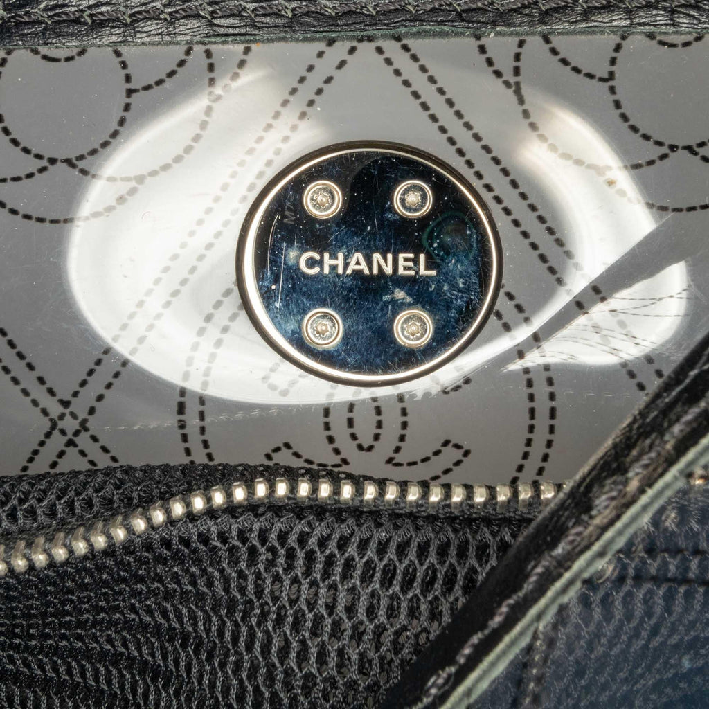 Chanel Crumpled Calfskin PVC Camellia Bucket (SHG-i0Pshh)