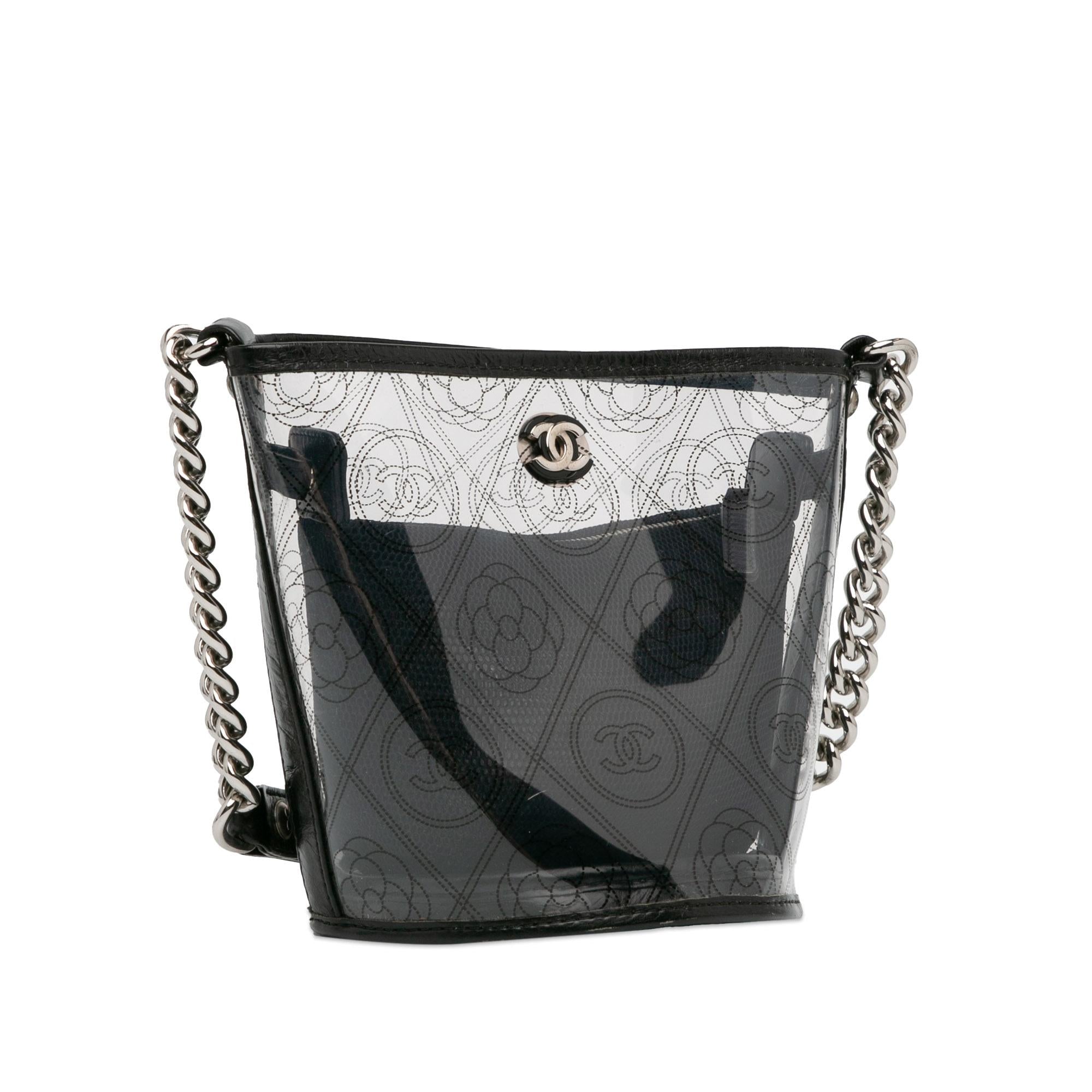 Chanel Crumpled Calfskin PVC Camellia Bucket (SHG-i0Pshh)