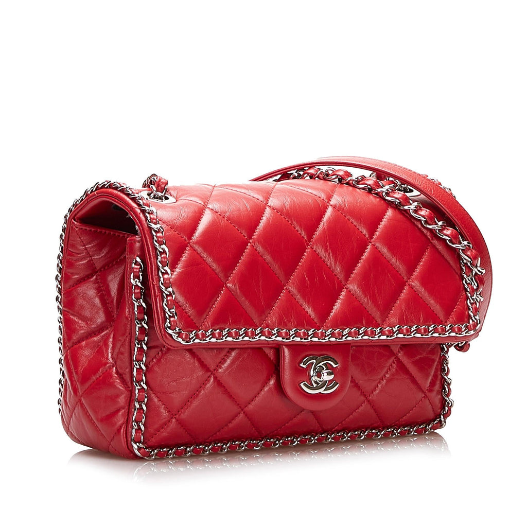 Chanel Crumpled Chain All Over Flap