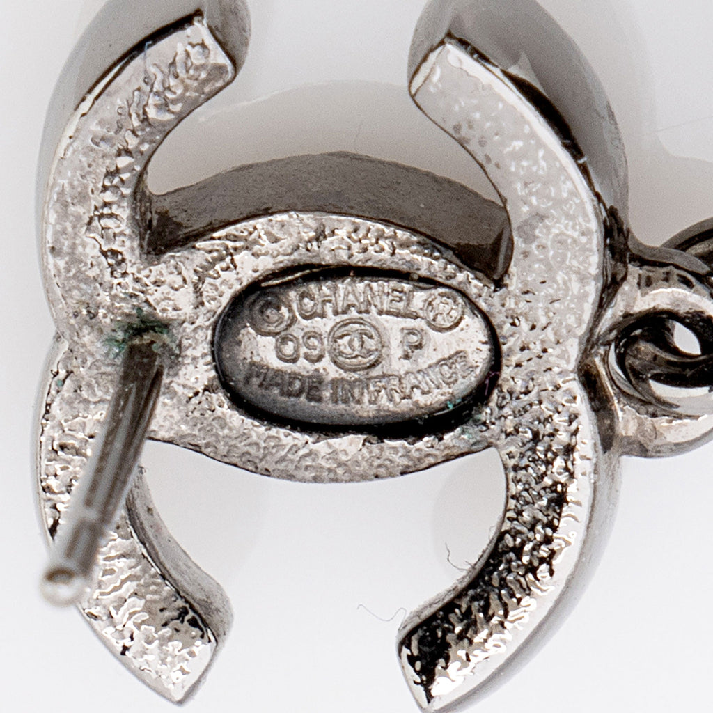 Chanel Crystal CC Bead Drop Earrings (SHF-UM6W64)