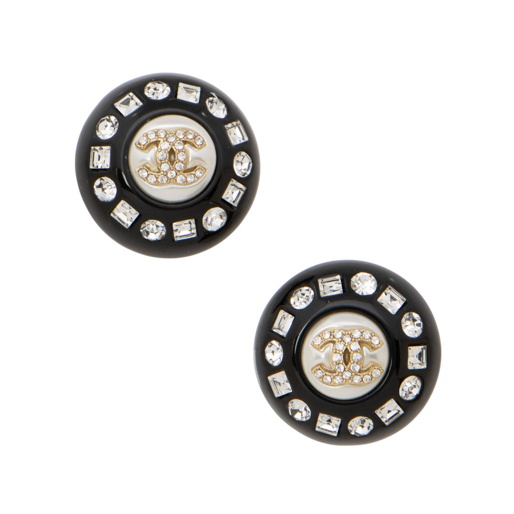 Chanel Crystal CC Earrings