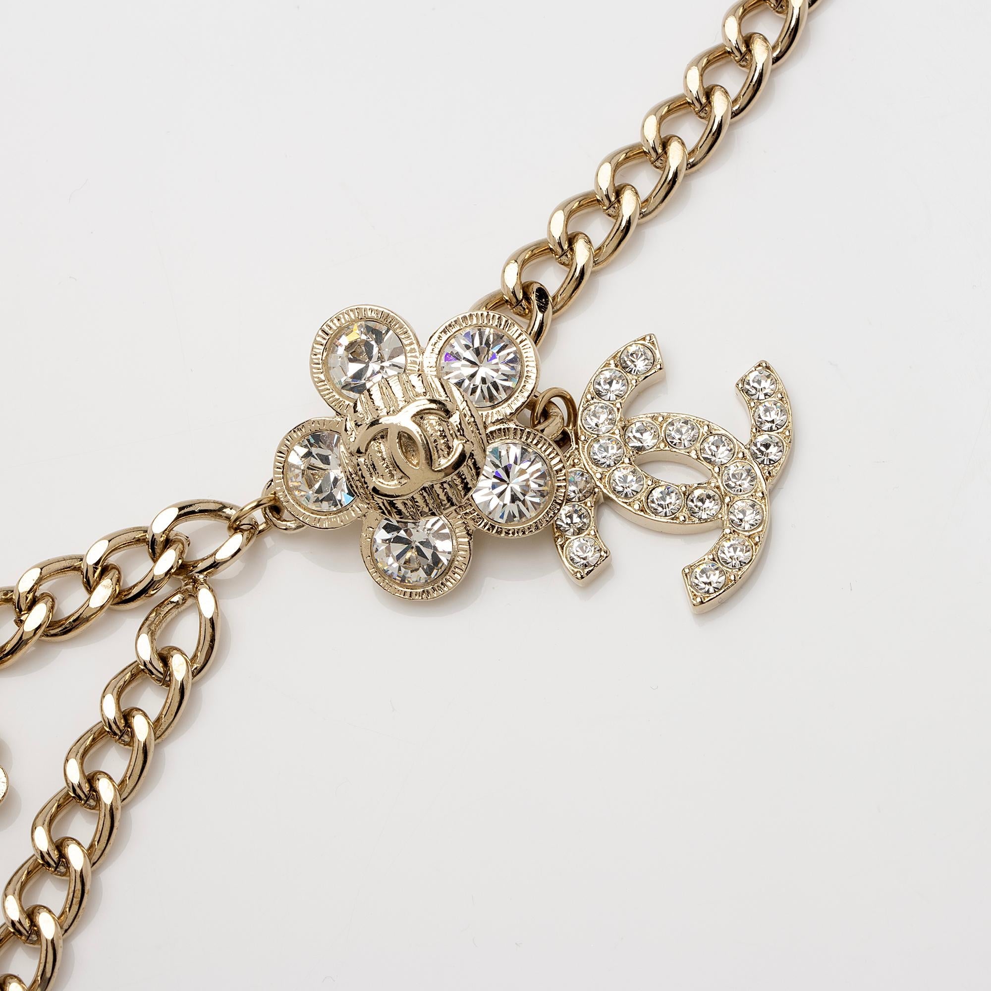 Chanel Crystal CC Flower Chain Belt - Size OS (SHF-ahFxQv)