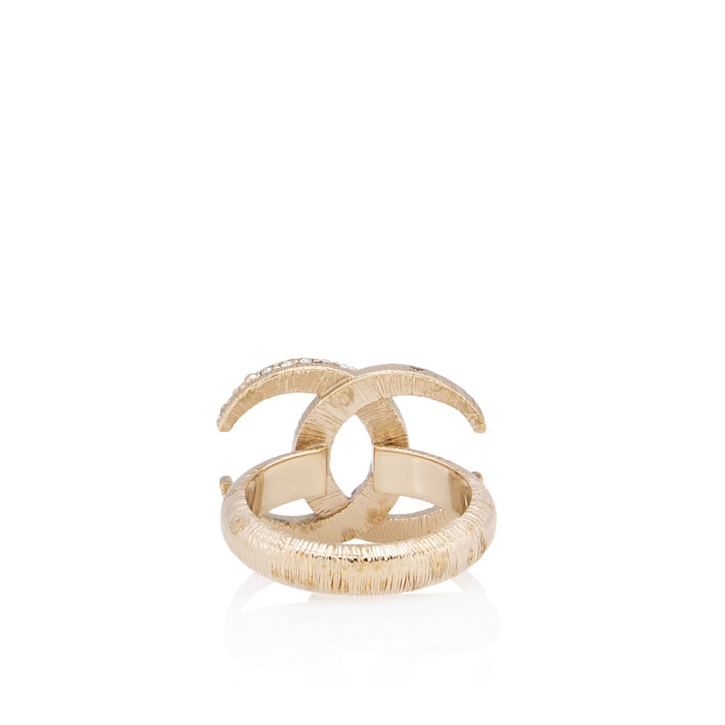 Chanel Crystal CC Ring - Size 6 1/2