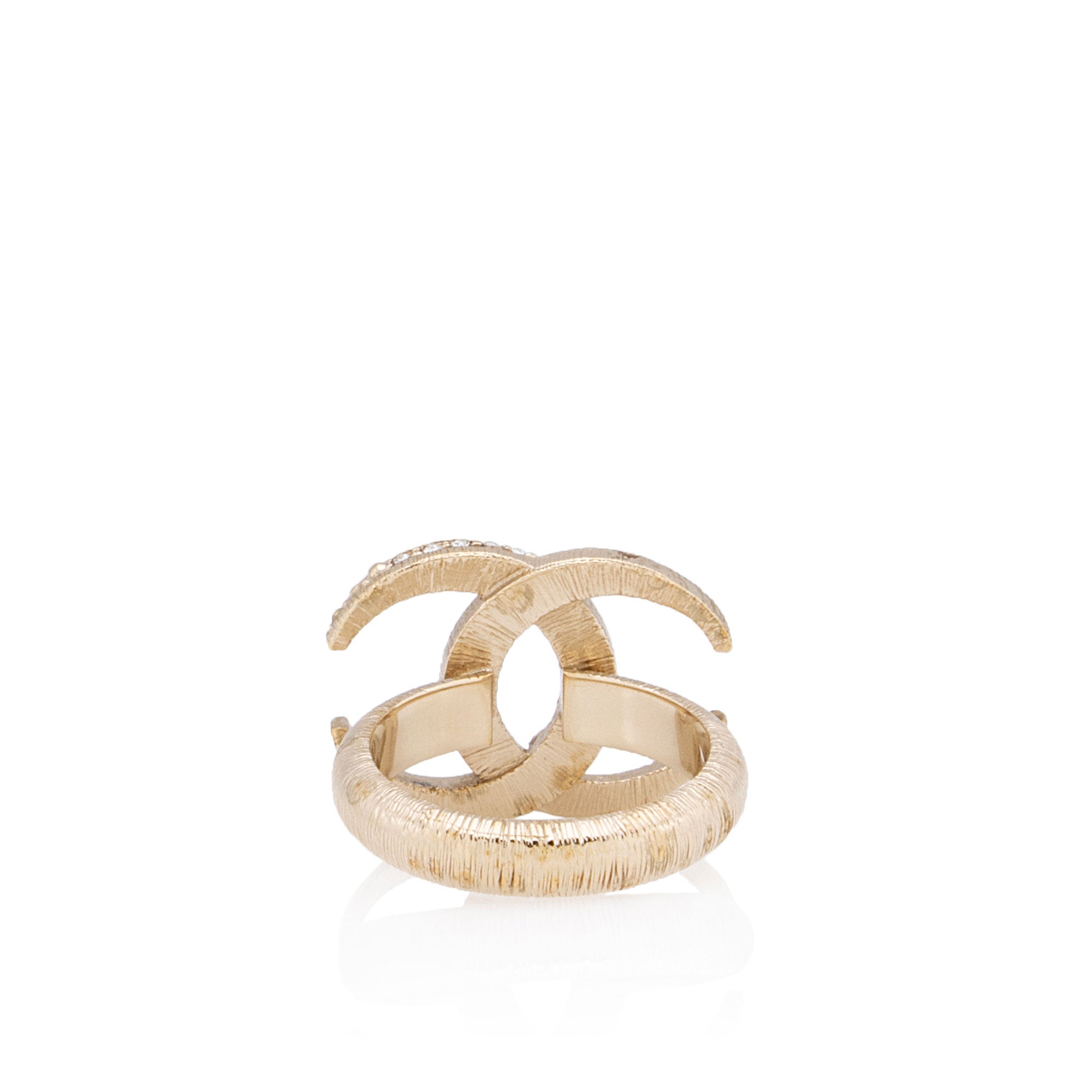 Chanel Crystal CC Ring - Size 6 1/2