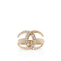 Chanel Crystal CC Ring - Size 6 1/2