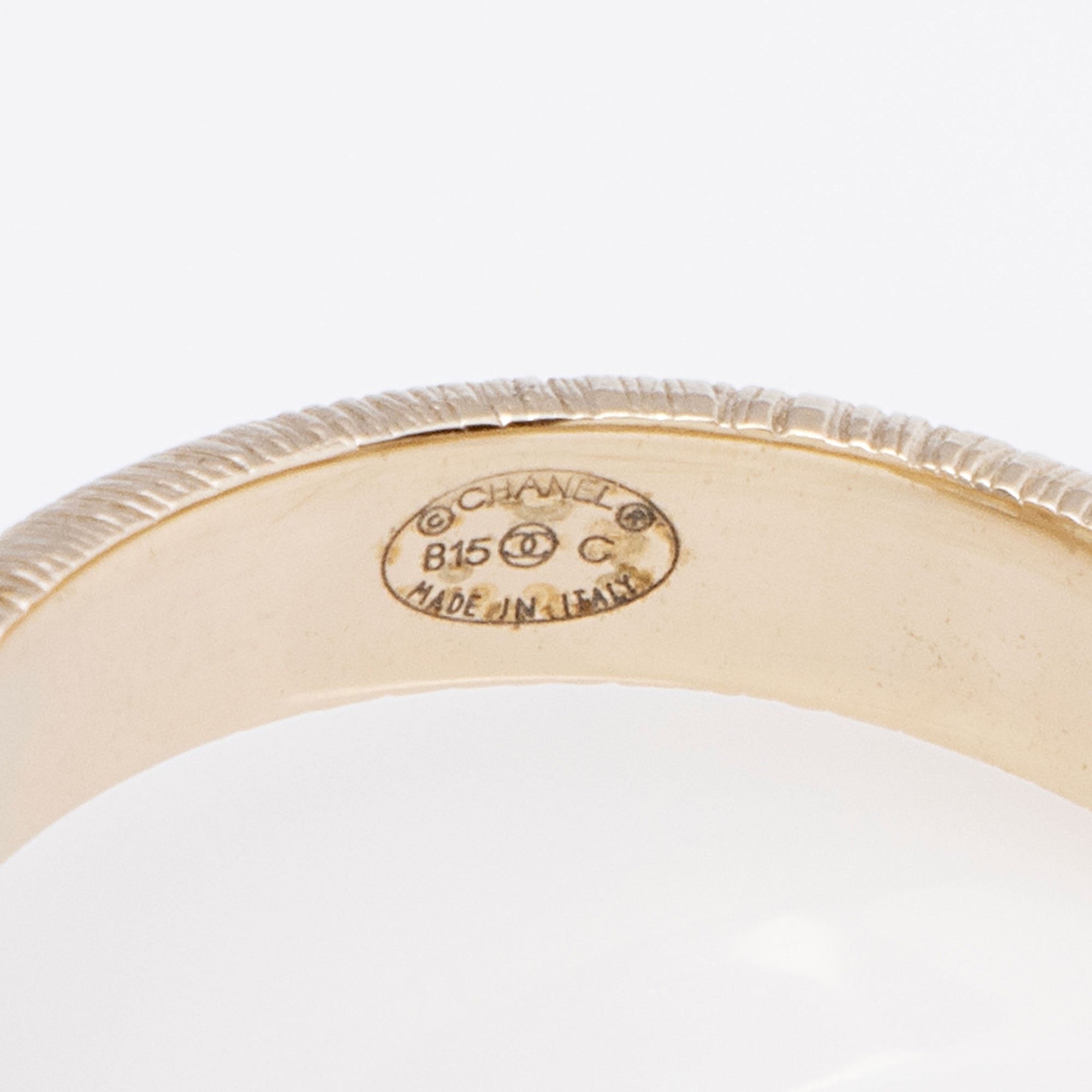 Chanel Crystal CC Ring - Size 6 1/2