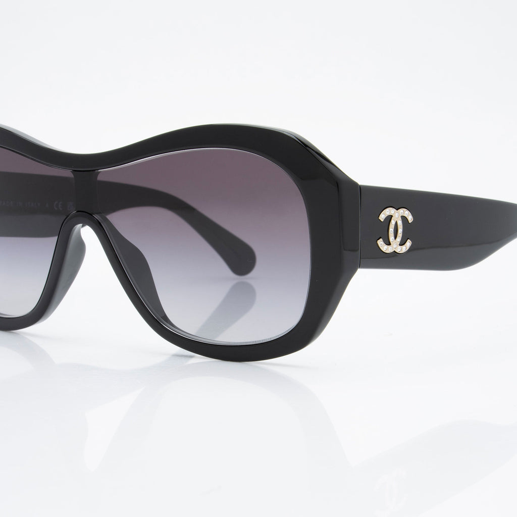 Chanel Crystal CC Shield Sunglasses