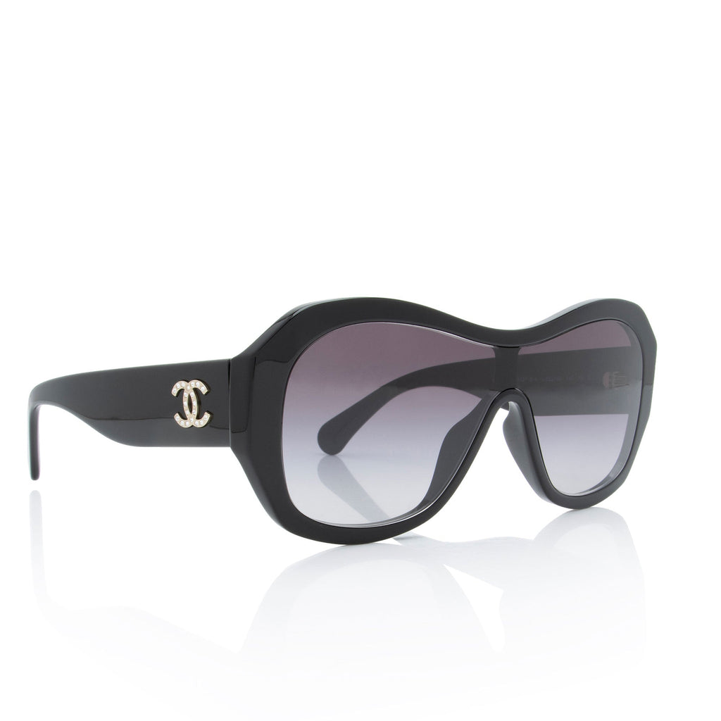 Chanel Crystal CC Shield Sunglasses