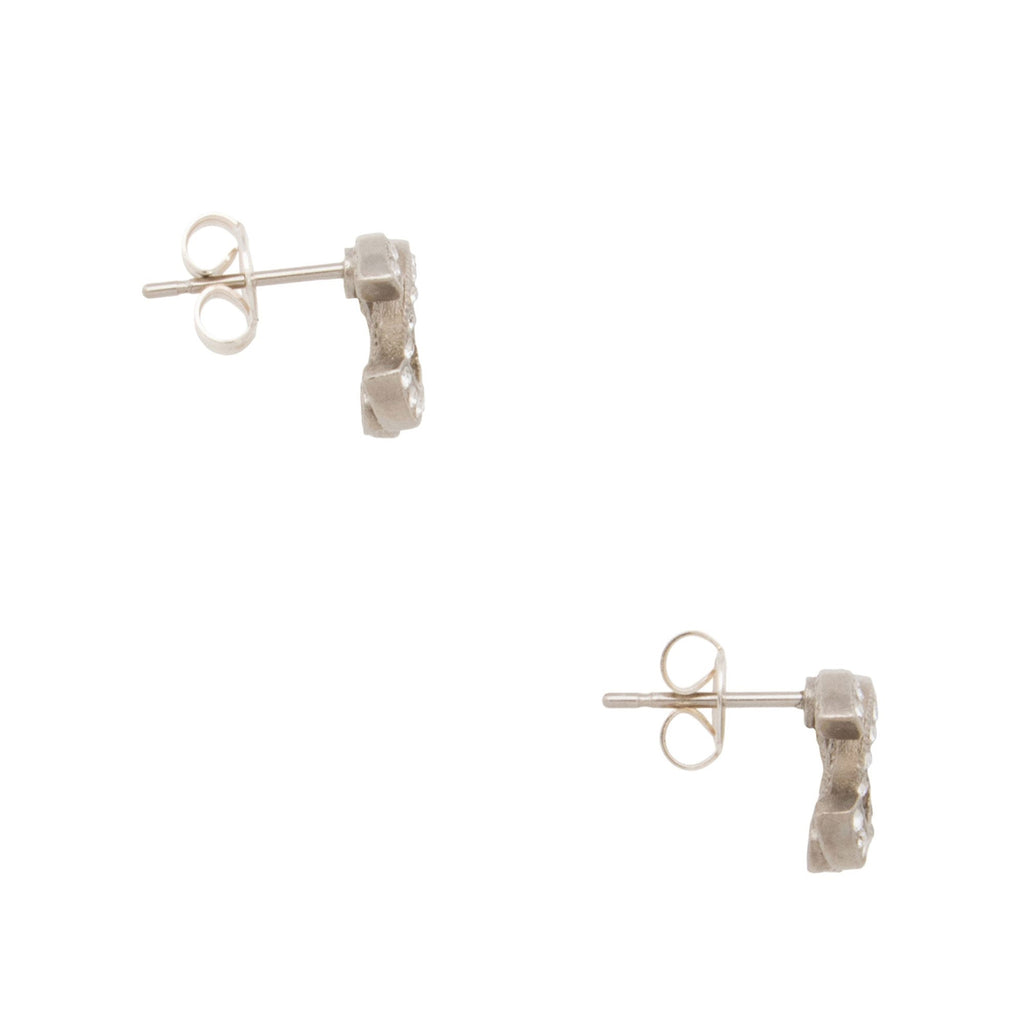 Chanel Crystal CC Stud Earrings