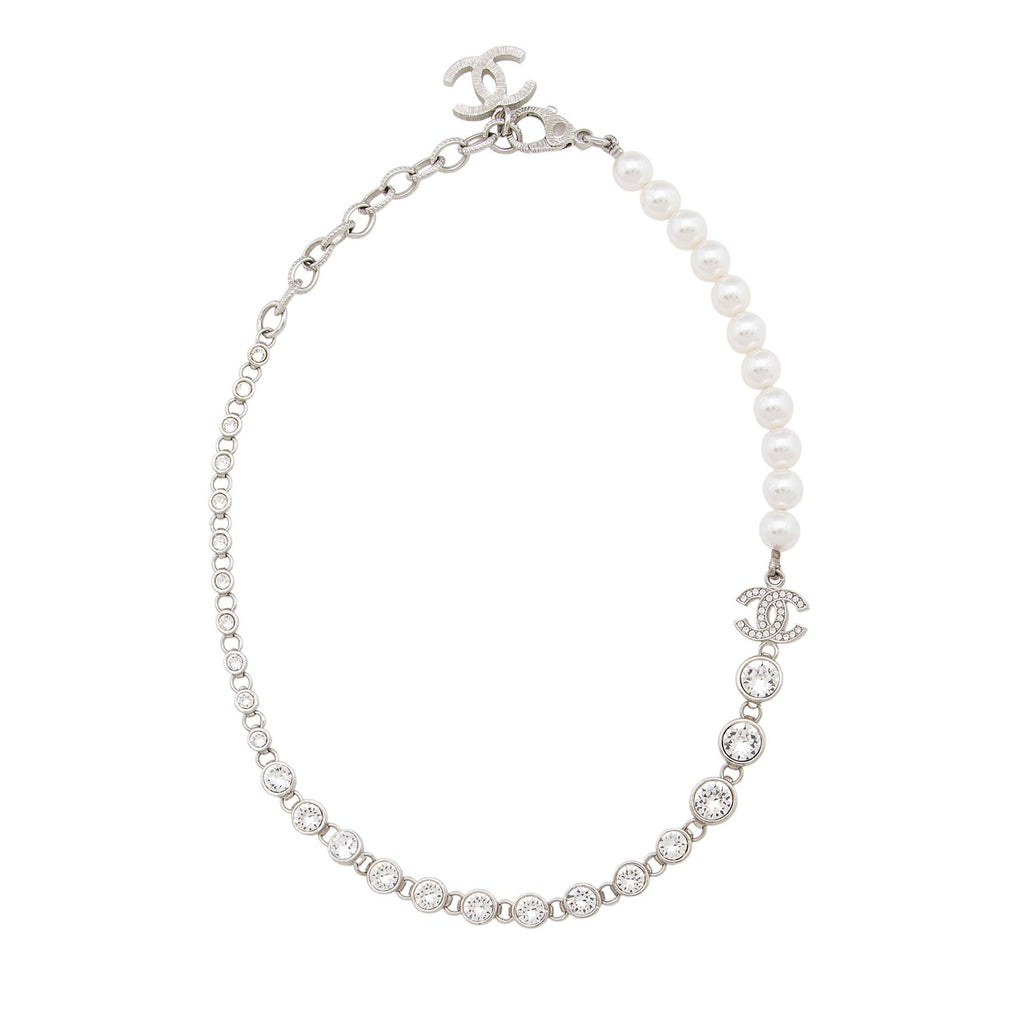Chanel Crystal Pearl CC Choker