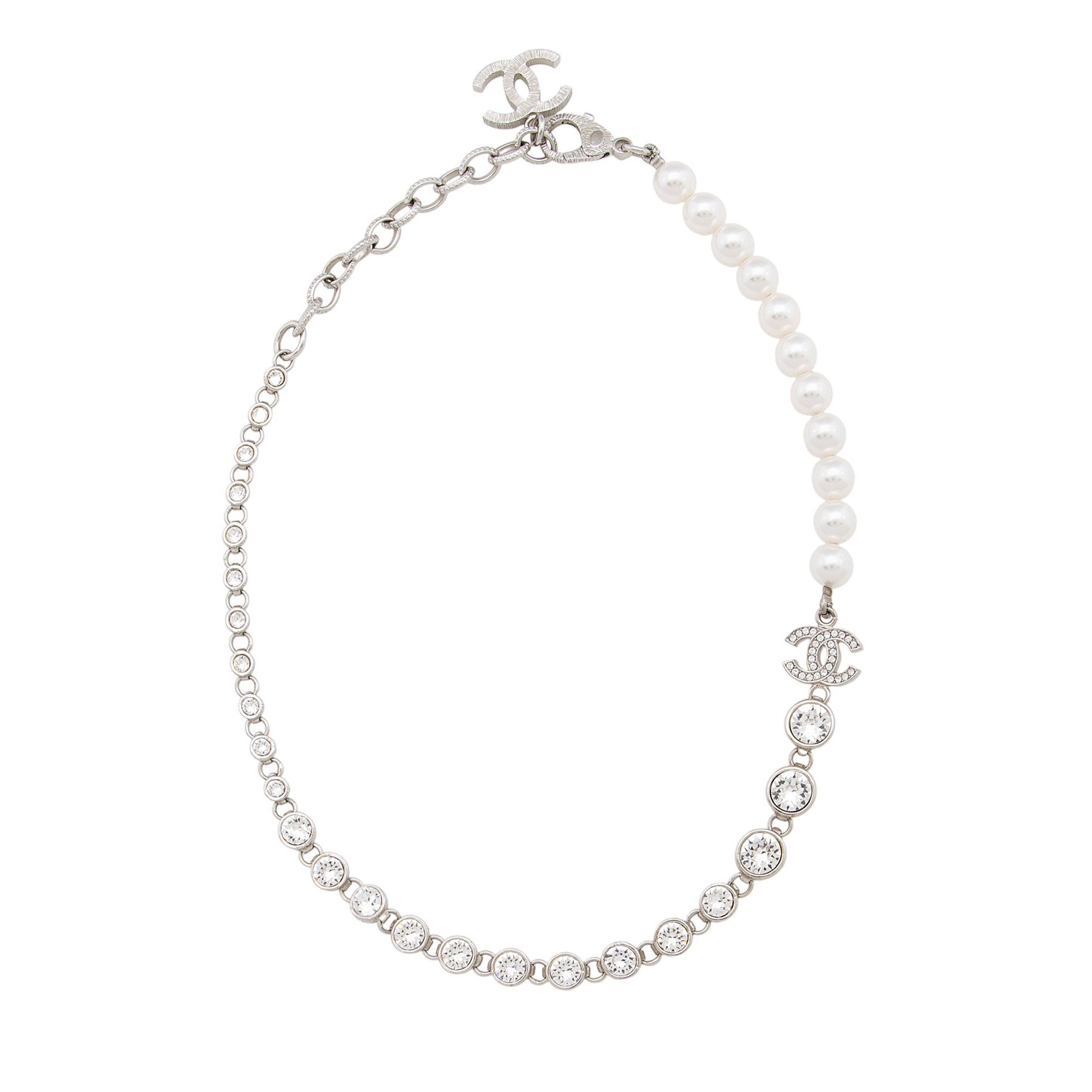 Chanel Crystal Pearl CC Choker