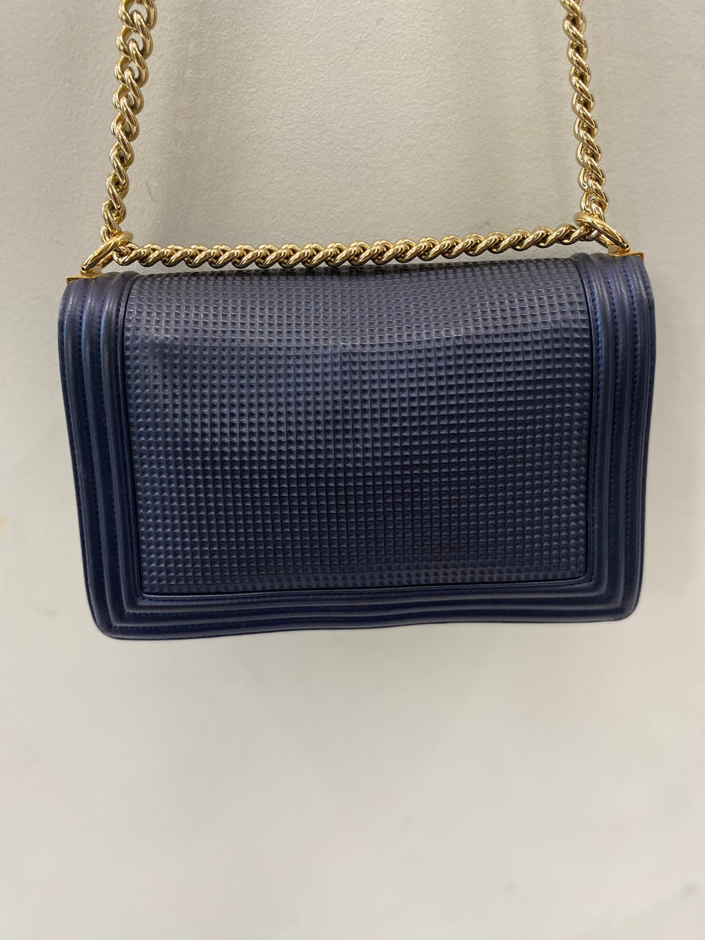 CHANEL CUBE EMBOSSED LAMBSKIN NEW MEDIUM BOY BAG