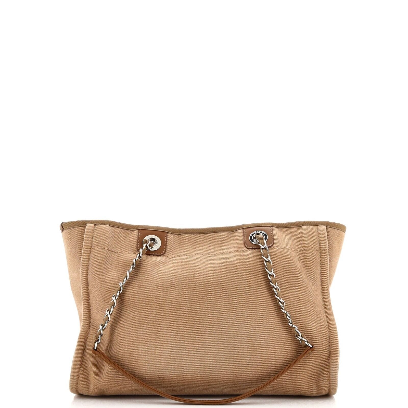 CHANEL CC DEAUVILLE CC CANVAS TOTE BAG