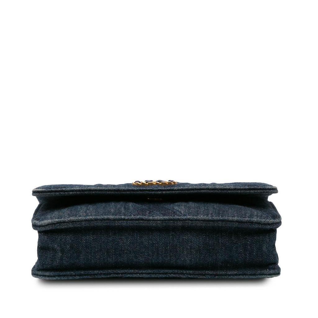 Chanel Denim 19 Flap Wallet On Chain