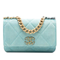 Chanel Denim 19 Flap Wallet On Chain