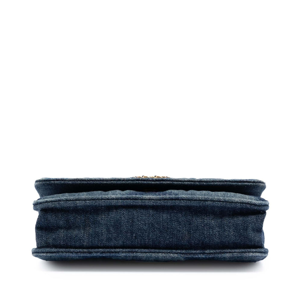 Chanel Denim 19 Flap Wallet On Chain