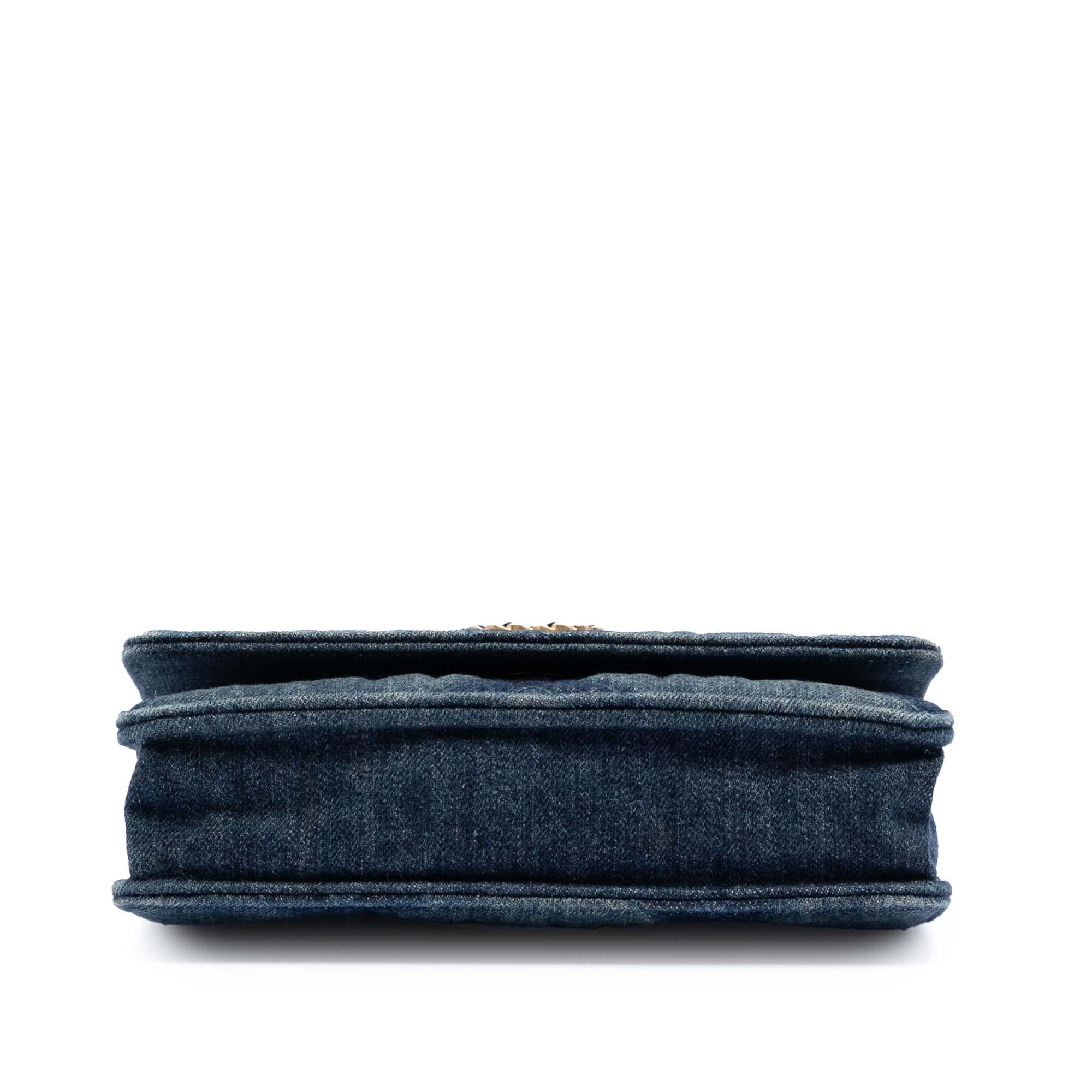 Chanel Denim 19 Flap Wallet On Chain