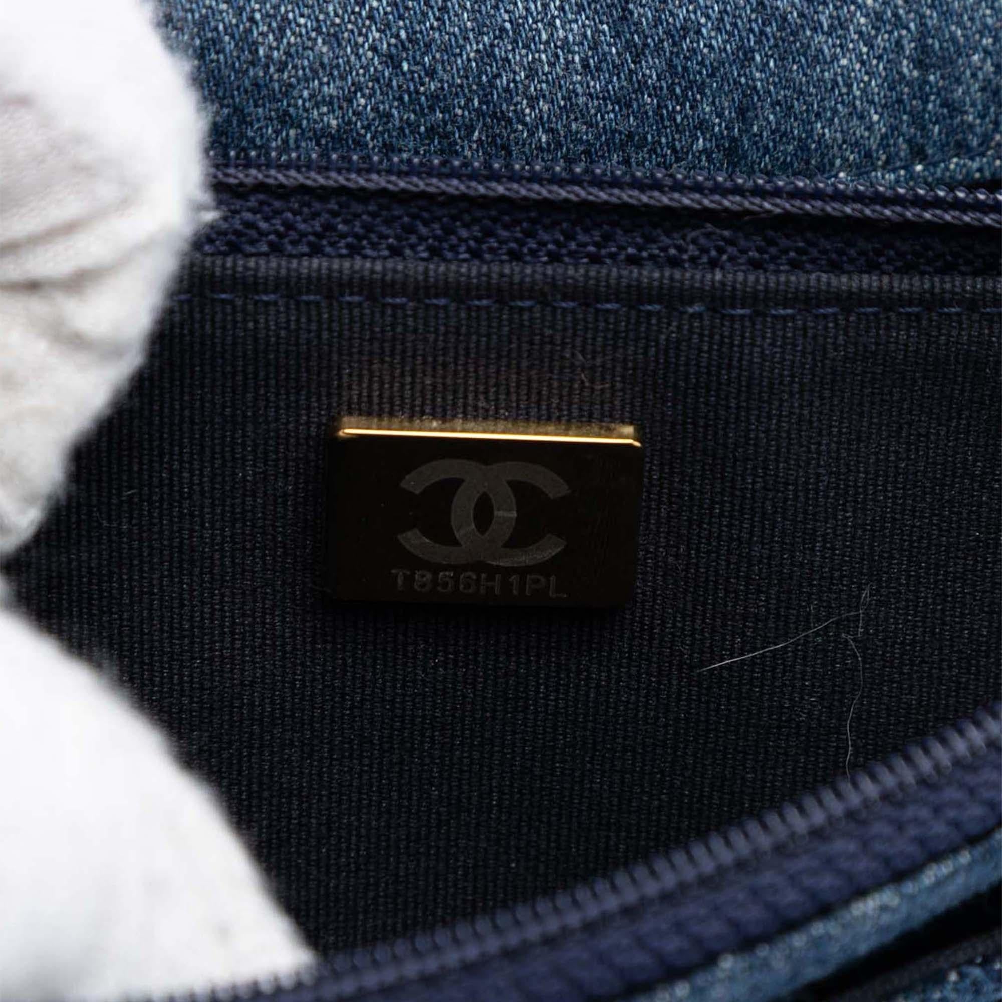 Chanel Denim 19 Flap Wallet On Chain