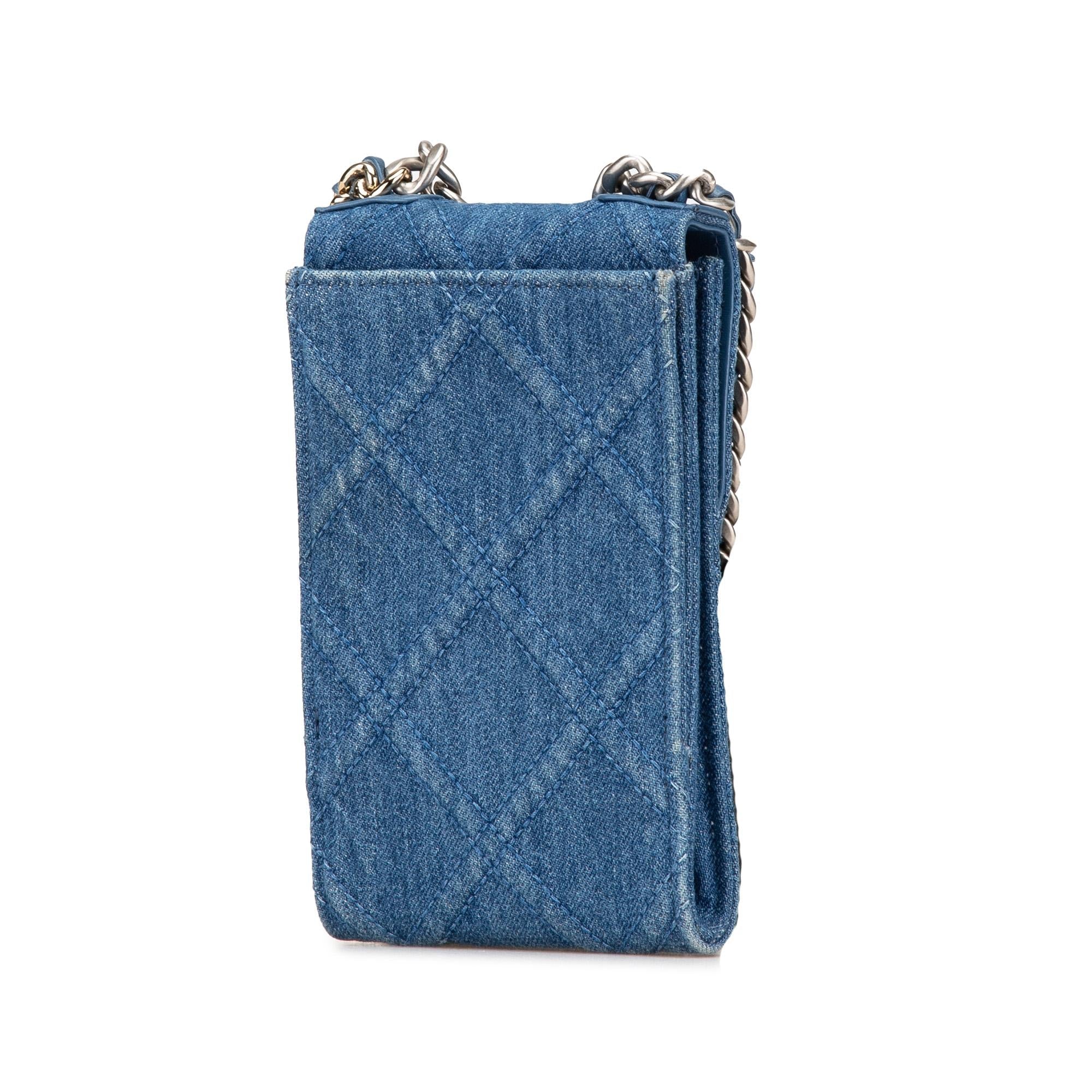 Chanel Denim 19 Phone Holder with Chain