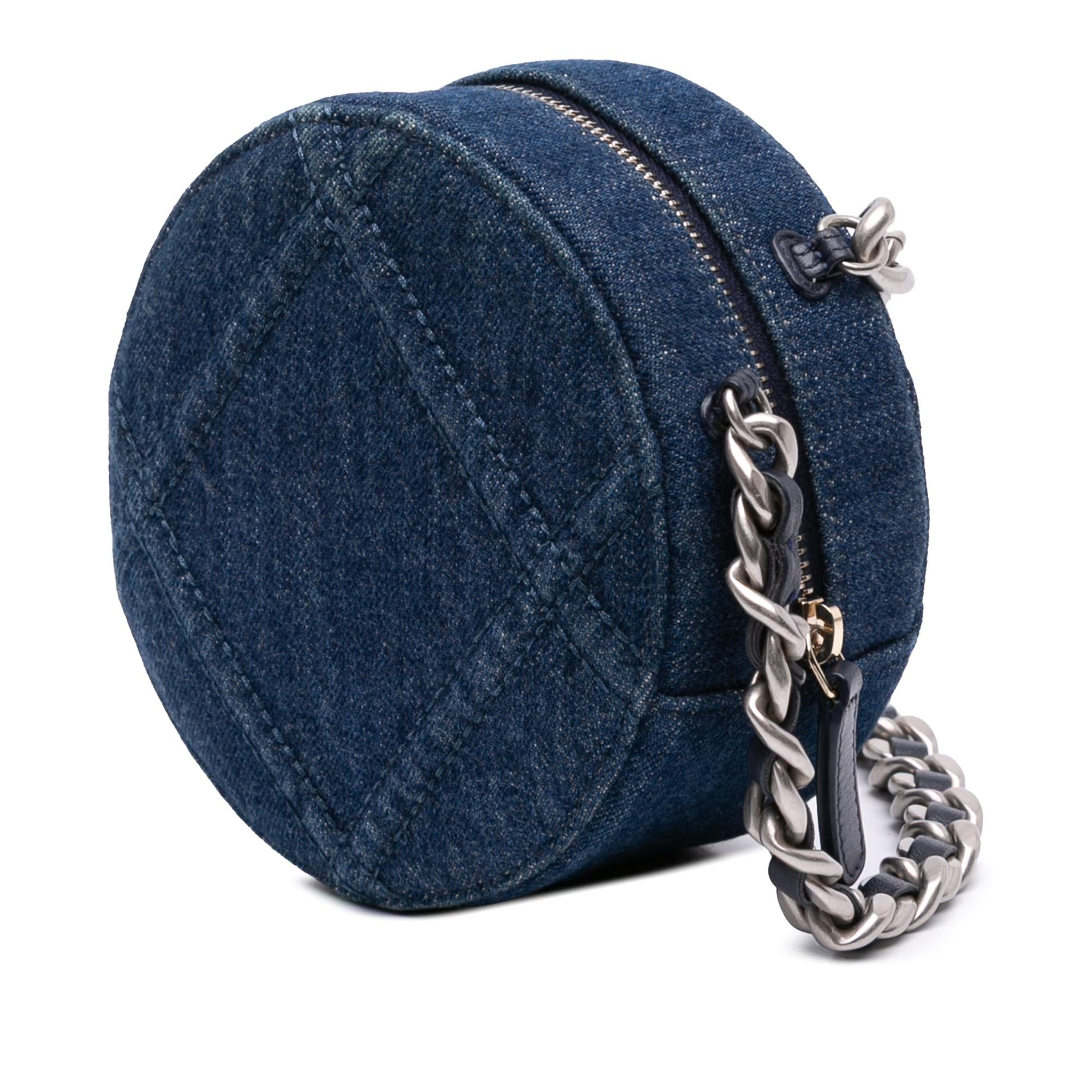 Chanel Denim 19 Round Clutch with Chain