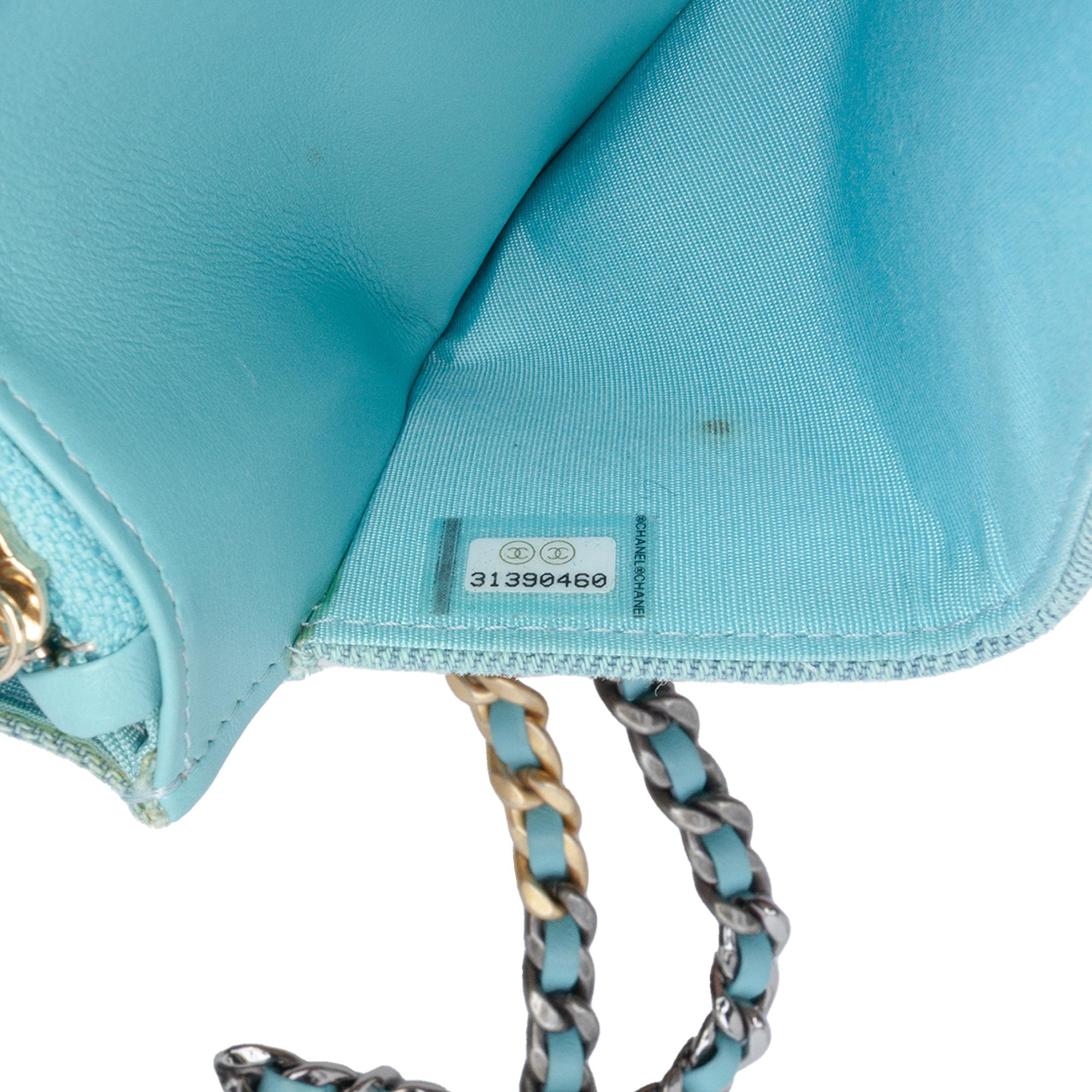 Chanel Denim 19 Wallet on Chain