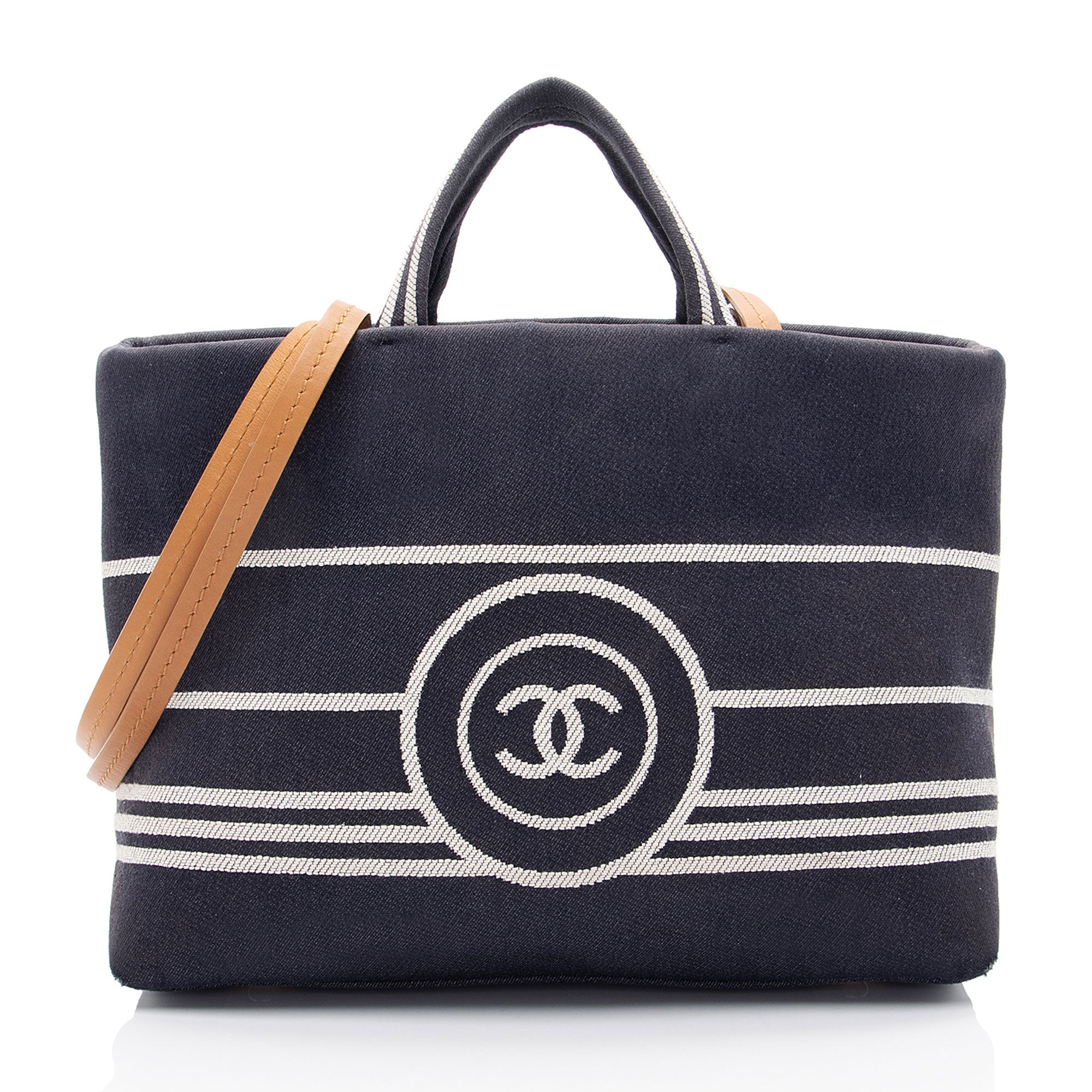 Chanel Denim CC Large Shopping Tote