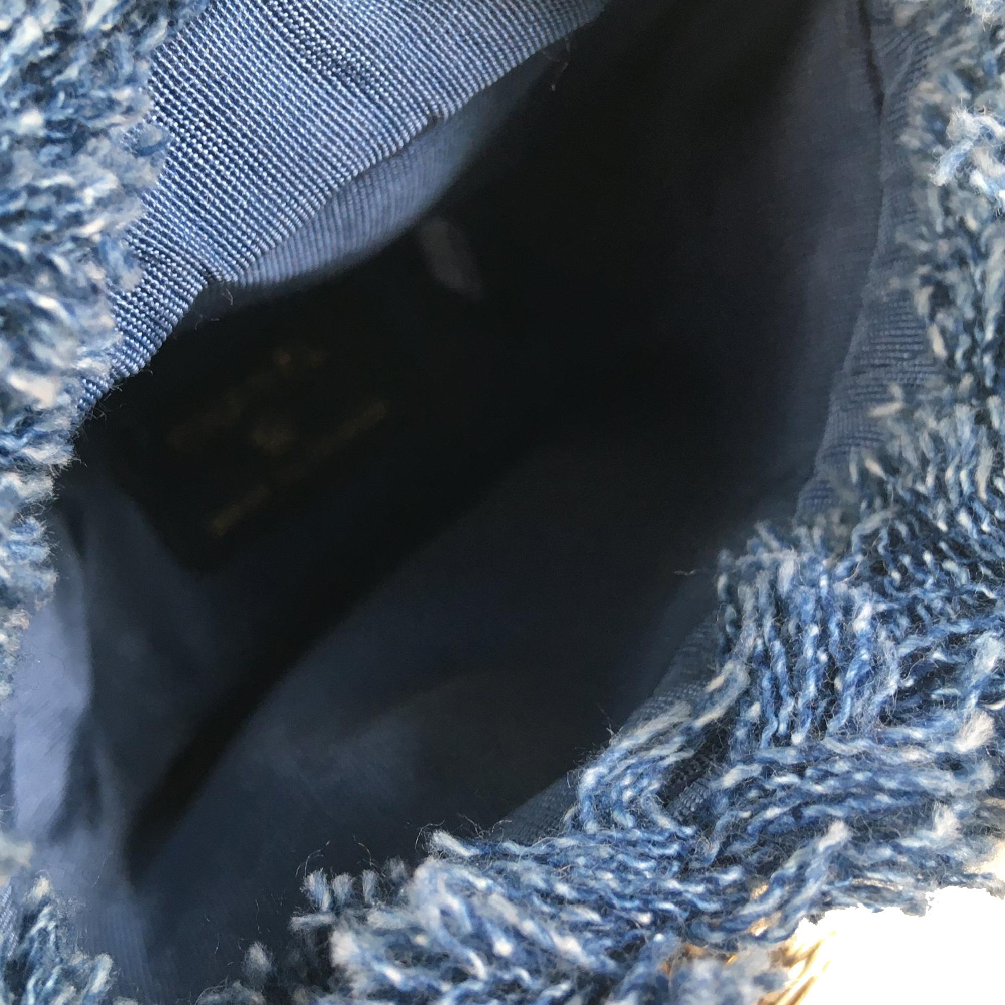 Chanel Denim Mini Mood Bucket with Chain (SHG-EPuAPf)