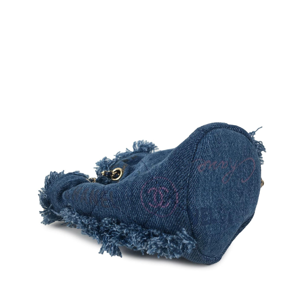 Chanel Denim Mini Mood Bucket with Chain (SHG-EPuAPf)
