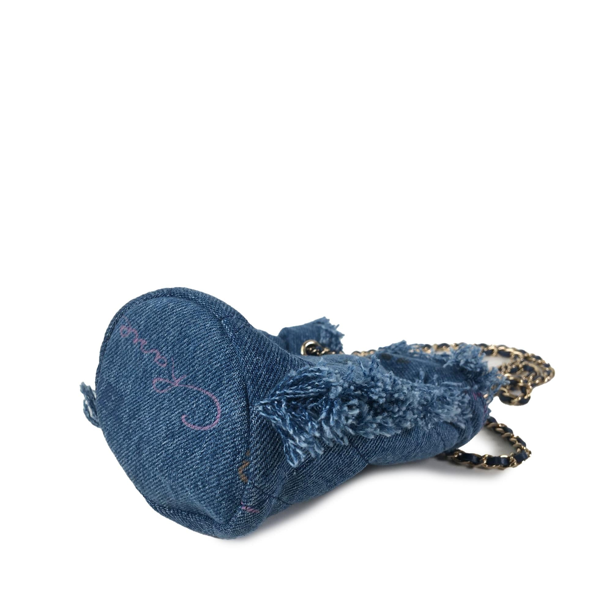 Chanel Denim Mini Mood Bucket with Chain (SHG-EPuAPf)