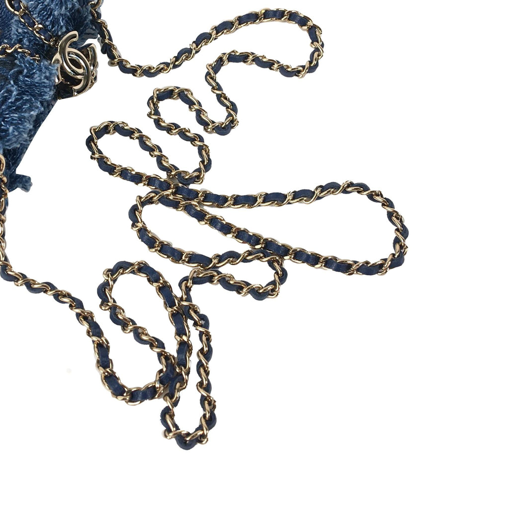 Chanel Denim Mini Mood Bucket with Chain (SHG-EPuAPf)