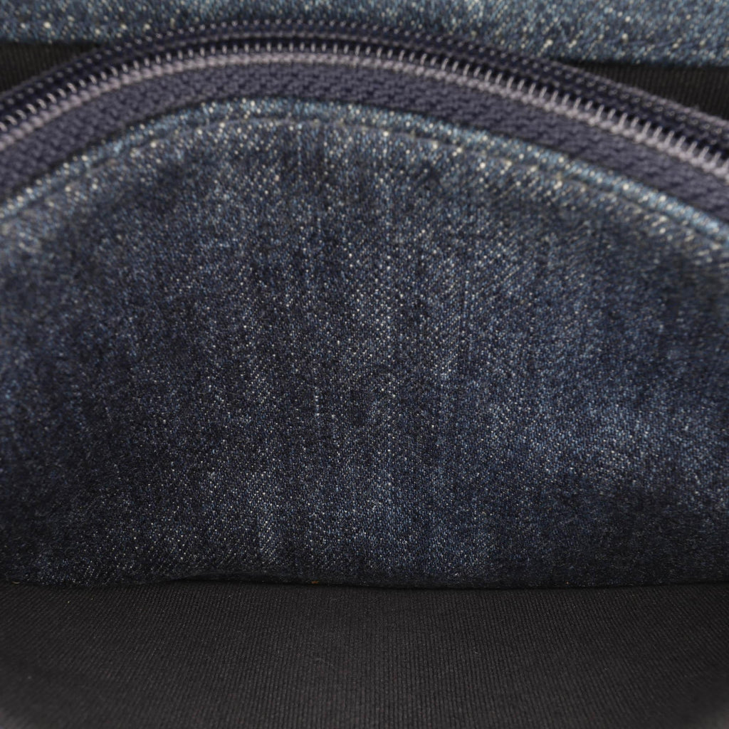 Chanel Denim Stitched 19 Flap Wallet On Chain