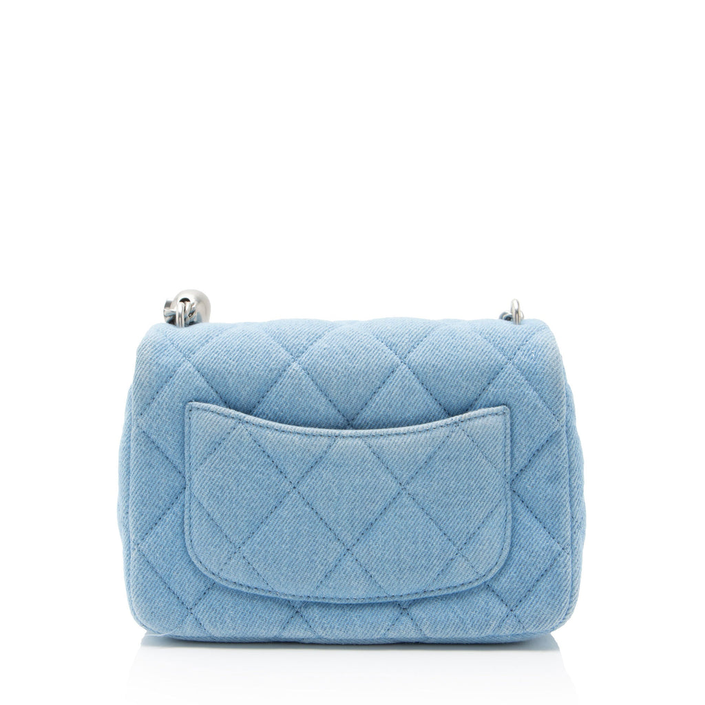 Chanel Denim Sweet Heart Square Mini Flap