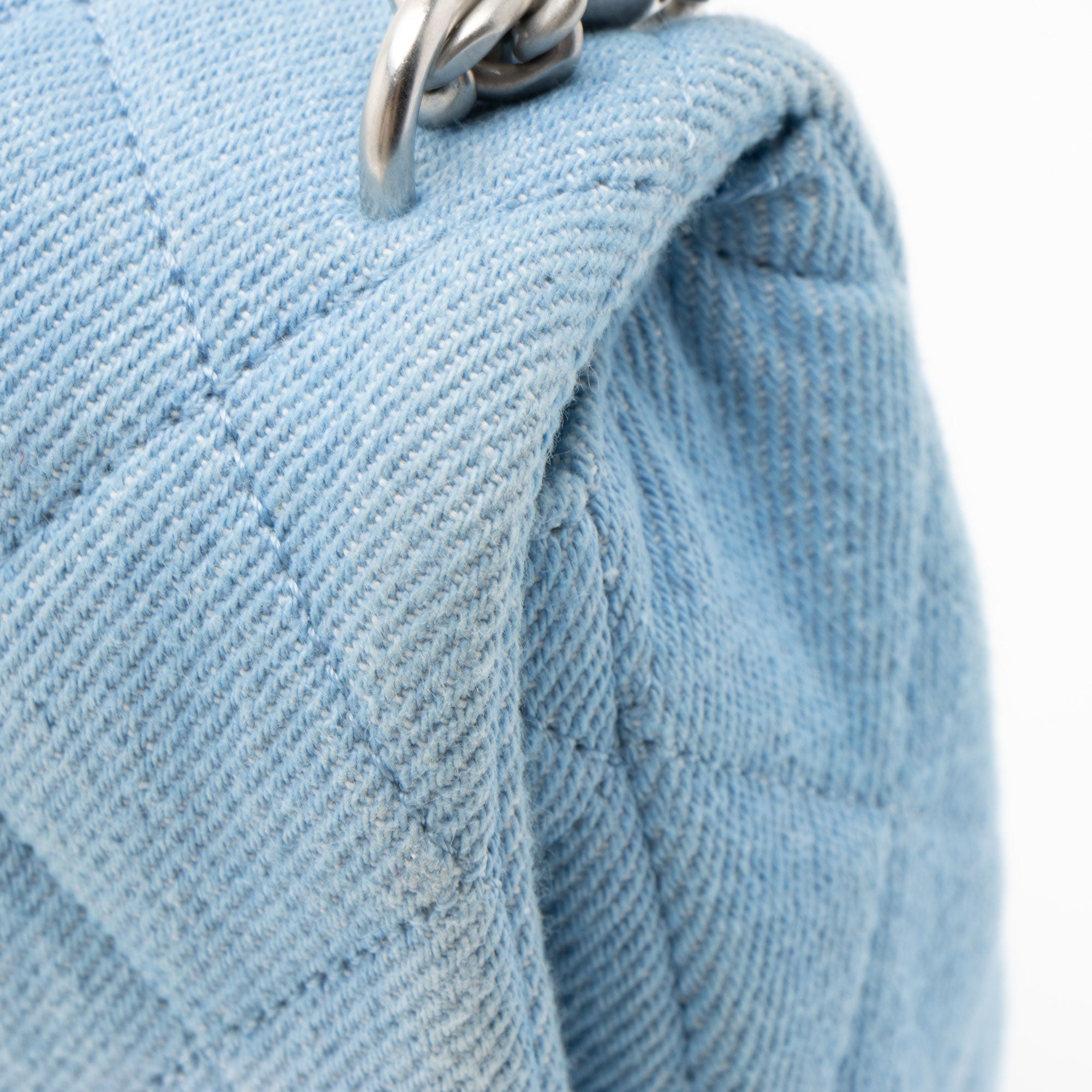 Chanel Denim Sweet Heart Square Mini Flap