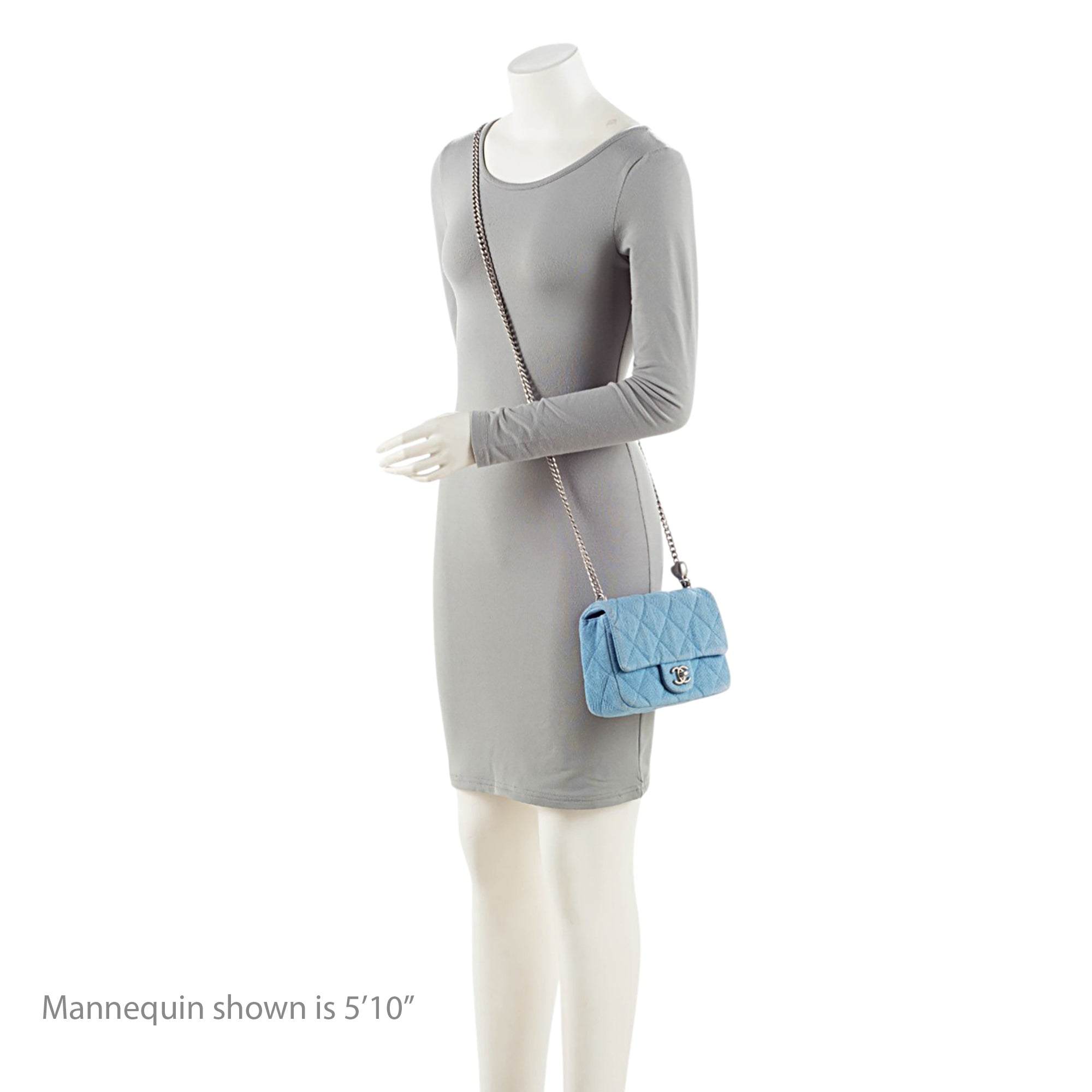 Chanel Denim Sweet Heart Square Mini Flap