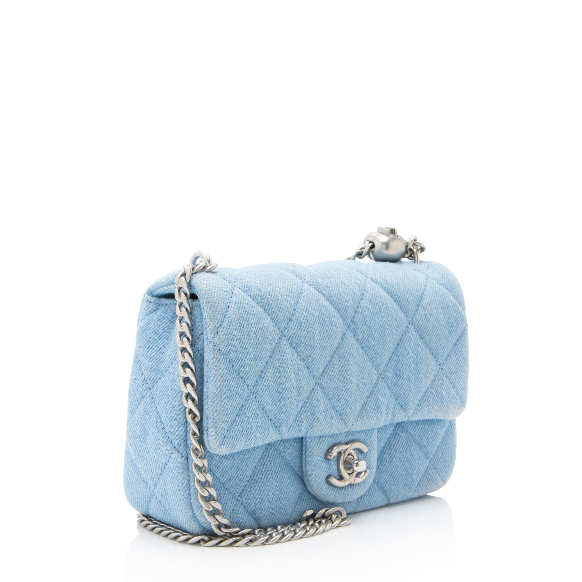 Chanel Denim Sweet Heart Square Mini Flap